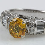 2ct Yellow Sapphire Diamond Ring