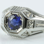 Vintage Mens Sapphire Ring