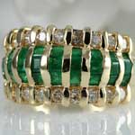 Estate Emerald Diamond Ring