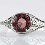 Pink Tourmaline Filigree Ring