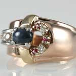 Estate Sapphire Buckle Ring