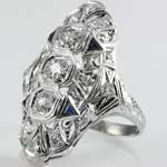 Art Deco Diamond Cocktail Ring