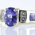 Tanzanite Opal Diamond Ring
