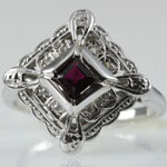 Estate Ruby Diamond Ring