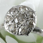 Round Flower Basket Engagement Ring