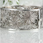 Estate Silver Filigree Bracelet