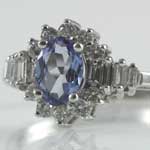 Tanzanite Diamond White Gold Ring