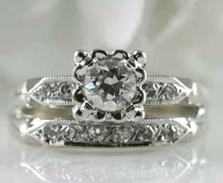 Old Diamond Bridal Set