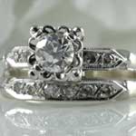 Old Diamond Bridal Set