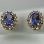 Vintage Tanzanite Diamond Earrings