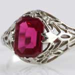 Ruby Gold Filigree Ring