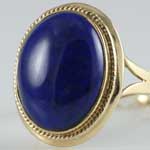 Lapis Lazuli Cabochon Ring