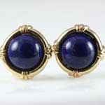 Gold Lapis Lazuli Earrings