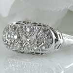 Romantic Diamond Filigree Engagement Ring