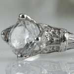 Estate Platinum Solitaire Engagement Mounting
