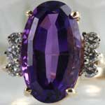 Amethyst Diamond Vintage Ring
