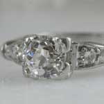 European Diamond Platinum Engagement Ring