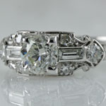 Ladies Art Deco Engagement Ring