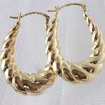 Vintage Gold Hoop Earrings