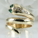 Estate Coiled Snake Gold Ring