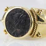 Ancient Coin Gold Ring