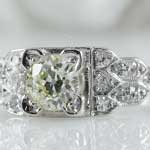 Yellow Diamond Platinum Engagement Ring