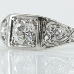 Romantic Estate Diamond Engagement Ring