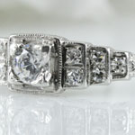 Estate Three Tiered Engagement Ring