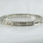 Estate Dainty Diamond Gold Wedding Band