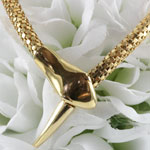 Gold Snake Head Necklace