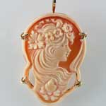 Estate Cameo Brooch Pendant