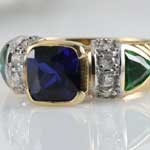 Estate Sapphire Green Garnet Ring