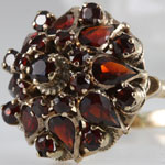 Estate Garnet Cluster Ring