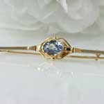 Antique Aquamarine Bar Brooch