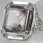 Amethyst Gold Filigree Ring