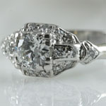 Deco Diamond Platinum Engagement Ring
