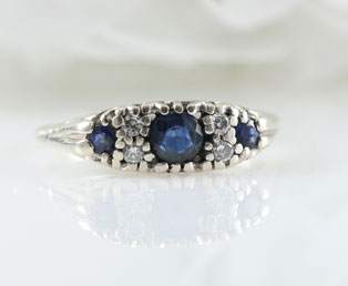 Sapphire Diamond Wedding Ring