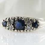 Sapphire Diamond Wedding Ring