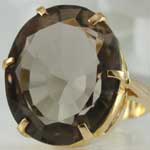 Big Vintage Smoky Quartz Ring