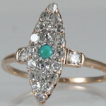 Antique Diamond Turquoise Ring