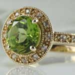 Estate Peridot Diamond Ring