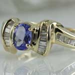 Vintage Tanzanite Diamond Ring