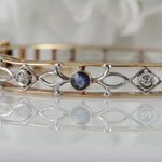 Antique Sapphire Bangle Bracelet
