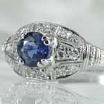 Art Deco Platinum Engagement Ring