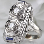 Art Deco Rectangle Dinner Ring