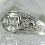 Estate Diamond Gold Wedding Ring