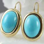 Persian Turquoise Gold Earrings