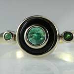 Emerald Black Onyx Ring
