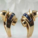 Cartier Blue Sapphire Earrings