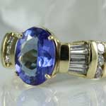 Tanzanite Diamond Gold Ring